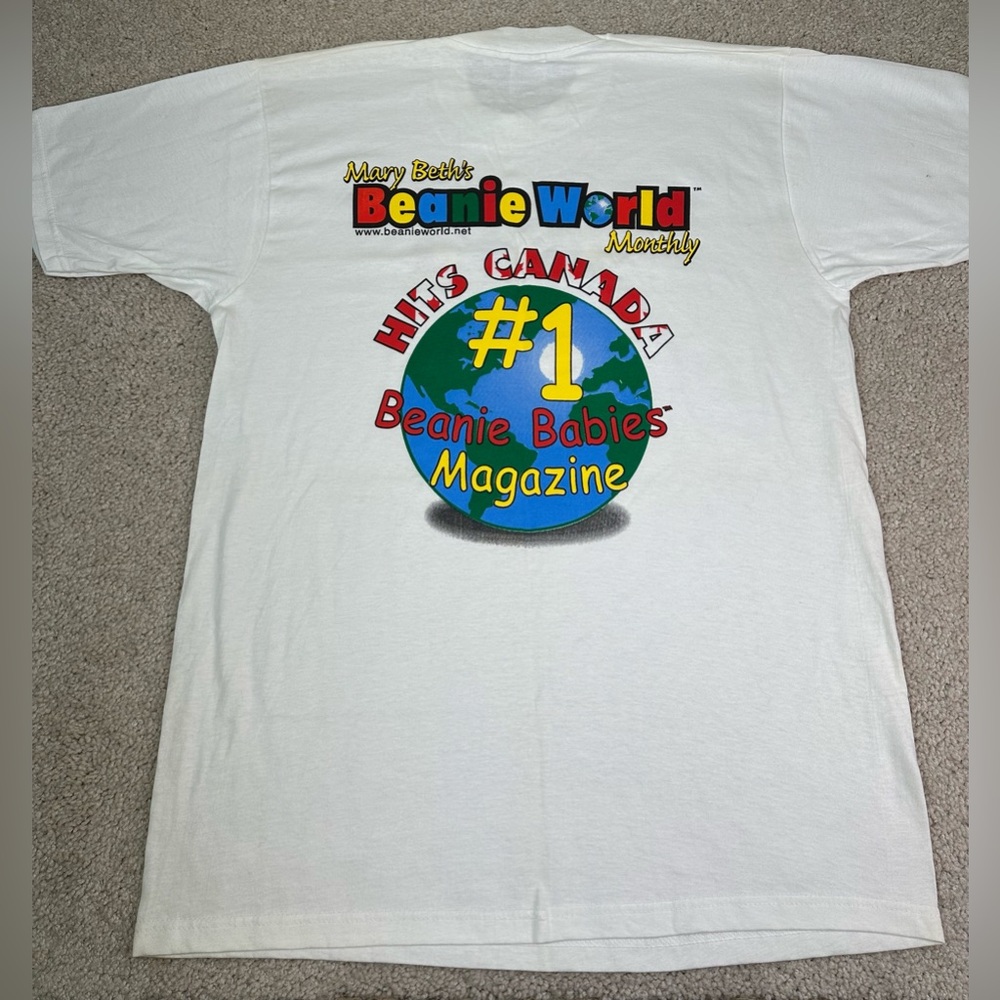 Vintage 90s Mary Beth’s Ty Beanie Baby Babies World T-Shirt • Size Large